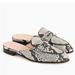 J. Crew Shoes | Jcrew Snake Skin Leather Mules | Color: Gray/White | Size: 7.5