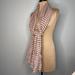 Anthropologie Accessories | Blush Oversized Scarf Wrap Shawl Coverup Striped Stripes Pattern Distressed Fray | Color: Gray/Pink | Size: Os