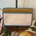 Coach Bags | Coach Small Tricolor All Leather Wristlet Style Bag. Nwot | Color: Blue/Tan | Size: Os