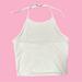 Brandy Melville Tops | Brandy Melville White Halter Top | Color: White | Size: S