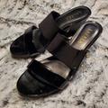 Ralph Lauren Shoes | Lauren Ralph Lauren Sz 8.5m Black Slider Sandals Wedge | Color: Black | Size: 8.5