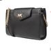 Michael Kors Bags | Michael Kors Large Clutch Crossbody Leather Bag Mott 35sogoxc7l | Color: Black | Size: Os