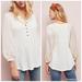 Anthropologie Tops | Anthropologie Meadow Rue Kersee Henley Top | Color: Pink/White | Size: S