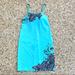 Athleta Dresses | Athleta Paisley Blue Aqua Sports Dress Bra M | Color: Blue/Brown | Size: M