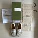 Gucci Shoes | Gucci Mystic White/Beige Flat Loafers With Gg Print Size 38.5 | Color: Cream/White | Size: 8.5