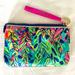 Lilly Pulitzer Bags | Lilly Pulitzer Double Take Wristlet Wallet Cosmetic Bag In Hot Spot | Color: Green/Pink | Size: Os