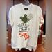 Disney Shirts | Disney Parks Disney Artist Series Hi Ya Mickey Pocket Shirt Mm Script Size Xs | Color: Cream/Green | Size: Xs