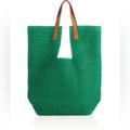 Anthropologie Bags | By Anthropologie Shiraleah Green Lido Go-Anywhere Tote. Great For Summer. | Color: Brown/Green | Size: Os