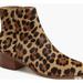 J. Crew Shoes | J Crew Calf Hair Walker Ankle Boots Booties Womens Sz 6 Leopard Animal Print | Color: Black/Tan | Size: 6