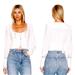 Free People Tops | By Free People Joi Blouse Eyelet White, Peasant, Boho | Color: White | Size: Xs