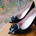 Kate Spade Shoes | Kate Spade Black Patent Leather Rosette Made In Italy Pumps | Color: Black | Size: 7