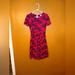 Lularoe Dresses | Lularoe Amelia Pleated Dress, Floral Rose Design | Color: Black/Pink | Size: S