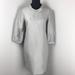 J. Crew Dresses | J. Crew Silver Rollneck 3/4 Sleeve Silk Dress | Color: Silver | Size: 4