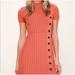 Free People Dresses | Free People Lottie Ribbed Sweater Dress In Coral Pink | Color: Orange/Pink | Size: M