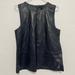 J. Crew Tops | J Crew Leather Tank Womens 8 Navy Blue Collection Perforated Shell Top C1069 | Color: Blue | Size: 8