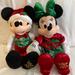 Disney Toys | Disney Store Exclusive Original Mickey & Minnie Mouse Holiday Plush. 2019 | Color: Green/Red | Size: 17”