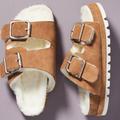 Anthropologie Shoes | J/Slides Lynx Shearling-Lined Slides/Slippers/Sandals- Honey Size 8 | Color: Tan | Size: 8