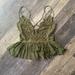 Free People Tops | Intimately Free People Adella Cami Top Olive Sparrow | Color: Green | Size: L