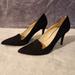 Nine West Shoes | Black Suede Nine West Stiletto Heel Pumps 8 1/2m | Color: Black | Size: 8.5