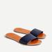 J. Crew Shoes | J. Crew Capri Slide Sandals In Leather Navy Sz. 10 Style Av951 | Color: Blue/Tan | Size: 10