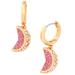 Kate Spade Jewelry | Kate Spade Fruit Salad Pink Grapefruit Pav Huggies Gold Hoop Earrings | Color: Gold/Pink | Size: Os