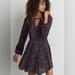 American Eagle Outfitters Dresses | American Eagle Outfitters Fit And Flare Button Neck Dress, Size S | Color: Black/Red | Size: S