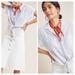 Anthropologie Tops | Anthropologie Cloth & Stone Liya Linen Front Tie Pastel Top | Color: White | Size: M