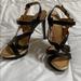 Nine West Shoes | Gorgeous Nine West Heels!!! Worn Once. | Color: Black/Gold | Size: 8.5