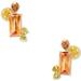 Kate Spade Jewelry | Kate Spade New York Pave Crystal Fruit Double Drop Earrings In Gold-Tone Nwt | Color: Gold/Red | Size: Os