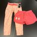 Under Armour Matching Sets | New Under Amour Tight And Short Set | Color: Orange/Pink | Size: Youth Medium