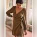 Anthropologie Dresses | Anthropologie Wrap Dress Nwt | Color: Brown/Green | Size: Xxs