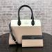 Kate Spade Bags | Kate Spade Madison Leather Medium Satchel Crossbody Shoulder Bag Wallet Set | Color: Cream/White | Size: Os