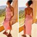 Free People Dresses | Free People Kristy Sweater Halter Midi Dress Size M | Color: Pink | Size: M