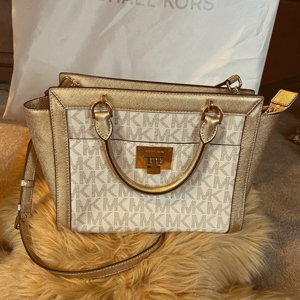 Michael Kors Bags | Authentic Michael Kors Handbag | Color: Gold | Size: Os