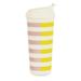 Kate Spade Dining | Kate Spade Pink/Yellow Insulated Thermal Travel Mug, 16 Ounces, Two-Tone Stripe | Color: Gold/White | Size: Os