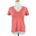 Madewell Tops | Madewell Coral Pink Casual Cotton V-Neck Tee | Color: Orange/Pink | Size: S