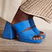 Free People Shoes | Free People Love Is Everywhere Platform Sandals | Color: Blue | Size: Various