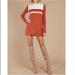 Free People Dresses | Free People Pumpkin Spice Color Block Long Sleeve Mini Sweater Dress Back Zipper | Color: Orange/White | Size: S