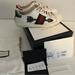 Gucci Shoes | Gucci Size Us 6.5 Ace White Leather Sneaker Arrow Rhinestone Bling Shoes | Color: Red/White | Size: 6.5