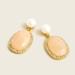 J. Crew Jewelry | J. Crew Semiprecious Stone, And Freshwater Pearl Gold-Plated Earrings. | Color: Orange/White | Size: Os