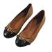 Coach Shoes | New, Coach Leila Saddle/Black Cap Toe Ballet Flats Women's Size 8 | Color: Black/Brown | Size: 8