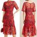 Anthropologie Dresses | Anthro Eva Franco Brigitte Embroidered Midi Dress | Color: Purple/Red | Size: 8