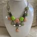 J. Crew Jewelry | Colorful J Crew Statement Necklace | Color: Green/Pink | Size: Os