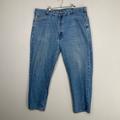Carhartt Jeans | Carhartt Mens Jeans Blue 44 Blue Denim Relaxed Fit Straight Leg Workwear Zip | Color: Blue | Size: 44