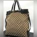 Gucci Bags | Gucci Gg Canvas Tote Bag Canvas Leather Beige Brown | Color: Brown/Tan | Size: Os
