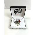 Disney Jewelry | Disney Cruella De Vil Charm Necklace New In Box Silver Plated One Size Gift | Color: Silver | Size: Os