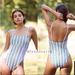 Anthropologie Swim | Anthropologie Striped One Piece Swimsuit Blue Size Xs Nwt | Color: Blue/White | Size: Xs