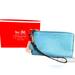 Coach Bags | Coach Pebbled Leather Double Zip Clutch Nwt | Color: Blue | Size: Os