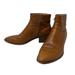 Madewell Shoes | Madewell Charley Leather Chestnut Brown Side Zip Low Block Heel Ankle Boots 7.5 | Color: Brown | Size: 7.5