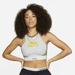 Nike Intimates & Sleepwear | Nike Air Max Dri-Fit Swoosh Size Large Cutout Sports Bra Dm0631-012 Nwt | Color: White/Yellow | Size: L